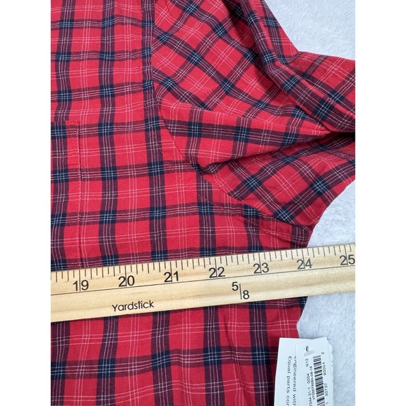 Old Navy Button Down Shirt Mens Size XL Red Blue Long Sleeve Chest Pocket *New* - Picture 5 of 6